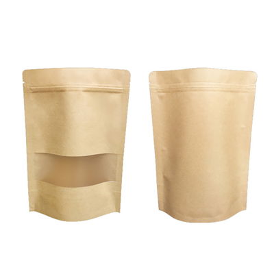 Resealable PE het Document van Kraftpapier Standup Douane van Zakzakken met Venster wordt gedrukt dat