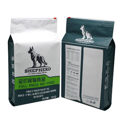 Verzegelde Vierling van de Capaciteits de Plastic Cat Pet Food Pouch Package van 5kg 10kg 15kg