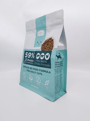 Matte Finishing Animal Feed Packaging doet 2.5-8 Mil Thick Cat Food Packaging in zakken