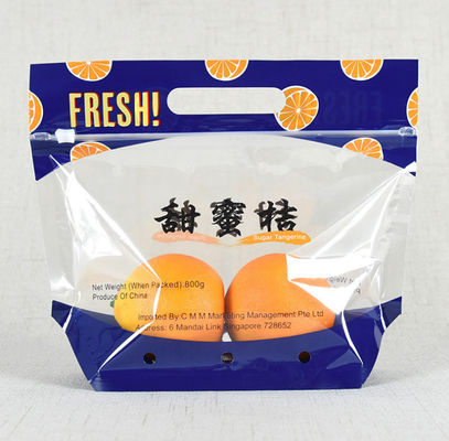 Promotie de Ritssluitingsvoedsel van Bopp Plastic de Zak Zijhoekplaat van de Verpakkingszak voor Plantaardig Fruit