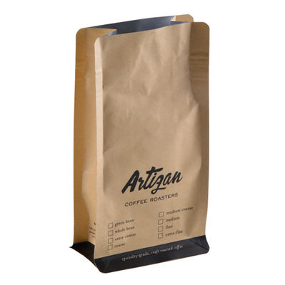 Van de Koffiezakken 50g-15kg van de ritssluitings het Vlakke Bodem Document van de Capaciteitskraftpapier met Klep