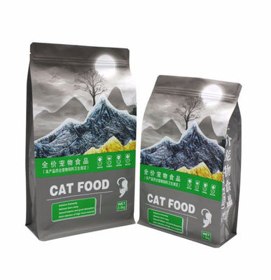 Verzegelde Vierling van de Capaciteits de Plastic Cat Pet Food Pouch Package van 5kg 10kg 15kg