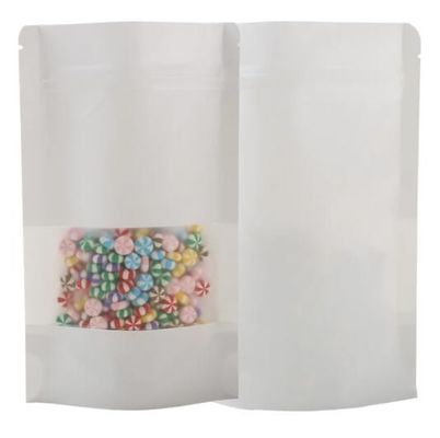 Staan de Verzegelbare het Document van de Doypackhitte Zakken Kraftpapier-Document Zak met Matte Window op