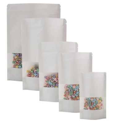 Staan de Verzegelbare het Document van de Doypackhitte Zakken Kraftpapier-Document Zak met Matte Window op