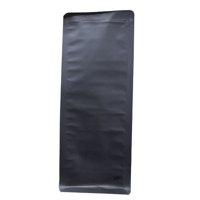 VMPET Resealable Matte Black Coffee Pouch Packaging met Klep Vlakke Bodem