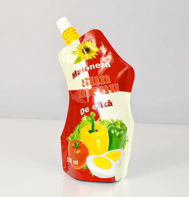 VMPET-Tribune op Plastic Juice Liquid Packaging Pouch 8.533mm Diameter met Spuitenbovenkant