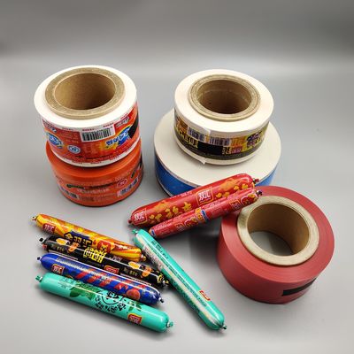 De douane Gedrukte Verpakkende Met een laag bedekte Film 40-60um van de Broodjesworst 80Mpa PVDC