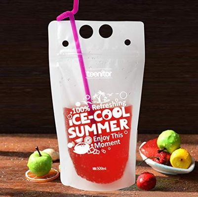 MBOPP-Drankzak die Flexiloop-Handvat verpakken 16 oz-Drankzakken met Stro