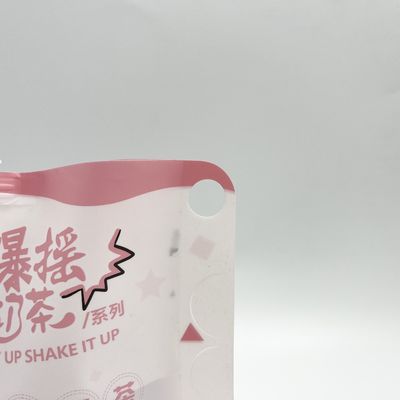 CMYK 4 Laagpe Douane Juice Pouches Plastic Liquid Pouches met Pijp