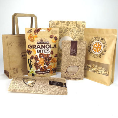 Kraftpapier-Koffie Gedrukt Bean Packaging Bag Recyclable Digital van het Ritssluitings de Duidelijke Venster