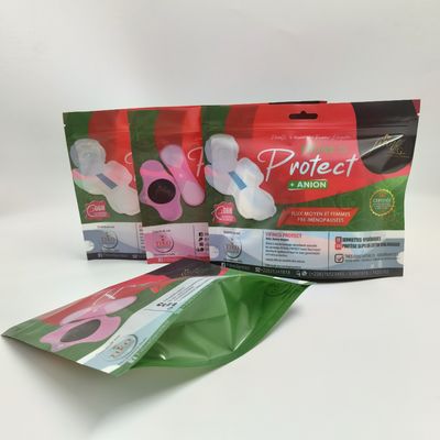 Douane Gedrukte Plastic Verpakkingszak van van de het Maandverbandritssluiting van Dames het Slot en het euro-Gat op de Bovenkant